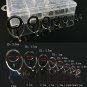 75 Pcs Oval Ceramic Fishing Rod Guide Line Tip Kit Double Feet Ring Repair Eye