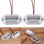 2x White 6-LED License Plate Tag Light Boat RV Truck Trailer Interior Step Lamp