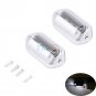 2x White 6-LED License Plate Tag Light Boat RV Truck Trailer Interior Step Lamp