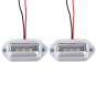 2x White 6-LED License Plate Tag Light Boat RV Truck Trailer Interior Step Lamp
