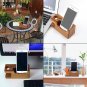 For Apple iWatch iPhone 2 in 1 Charging and Docking Station Bamboo Stand Holder
