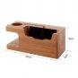 For Apple iWatch iPhone 2 in 1 Charging and Docking Station Bamboo Stand Holder
