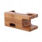 For Apple iWatch iPhone 2 in 1 Charging and Docking Station Bamboo Stand Holder