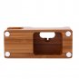 For Apple iWatch iPhone 2 in 1 Charging and Docking Station Bamboo Stand Holder