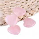 Crystal Carved Natural Love Rose Quartz Pink Heart Shaped Palm Healing Gemstone