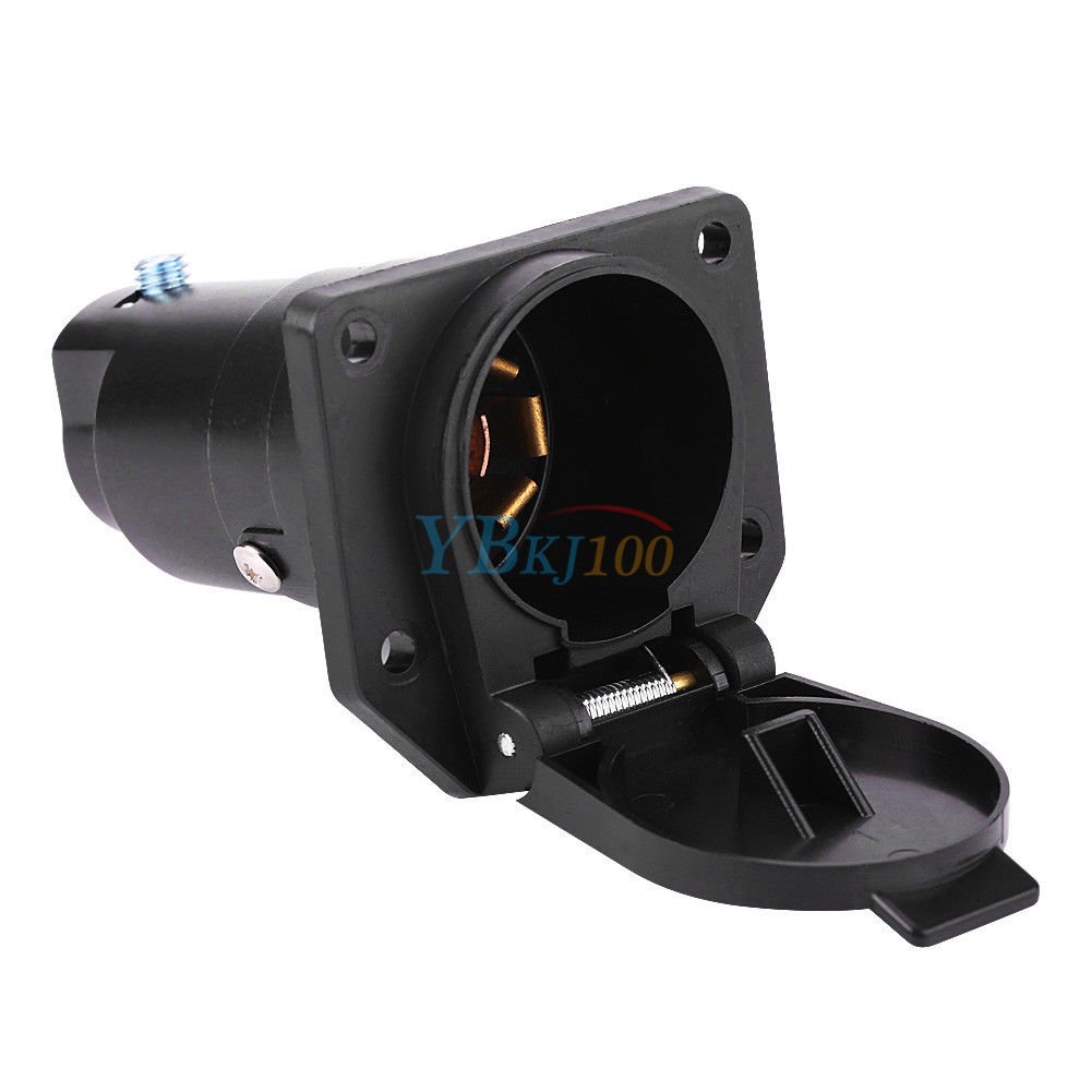 7 Pin Round Trailer Plug 7 Way Blade Socket Adapter Connector for Caravan Towbar