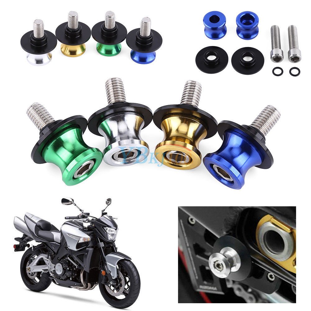 10mm Motorcycle CNC Rear Stand Swing Arm Spool Sliders Swingarm Bobbins Colorful