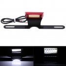 1Pc Motorcycle Metal Rear License Plate Mount Holder Bracket LED Tail Light Red
