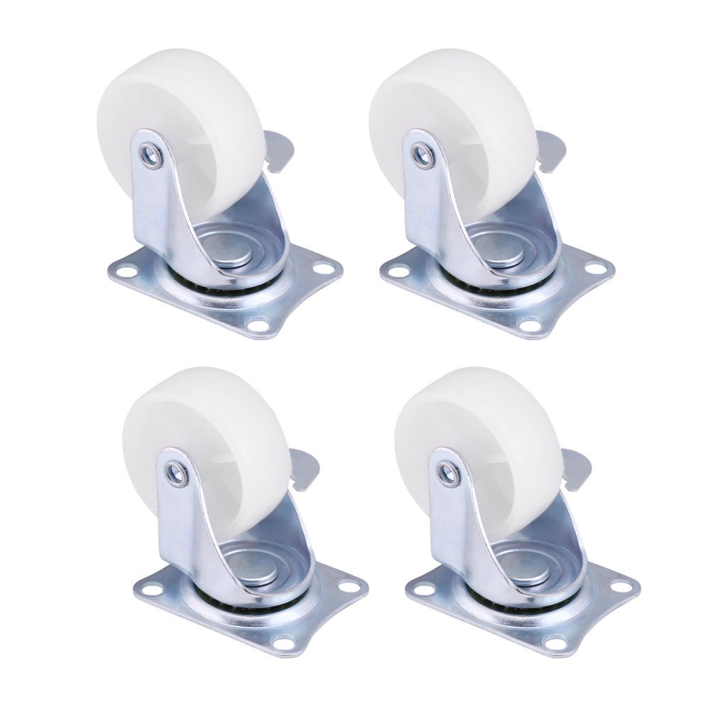 4pc 2" 50mm Heavy Duty Swivel Castor Wheels Trolley Furniture Chair Caster Brake