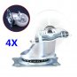 4pc 2" 50mm Heavy Duty Swivel Castor Wheels Trolley Furniture Chair Caster Brake