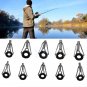 80Pcs 10 Sizes Ceramic Fishing Rod Pole Guides Tips Top Eye Rings Repair Kits