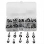 80Pcs 10 Sizes Ceramic Fishing Rod Pole Guides Tips Top Eye Rings Repair Kits