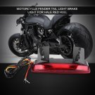 12V Brake Tail Light LED License Plate Motorcycle For Bobber Cafe Racer Clubman