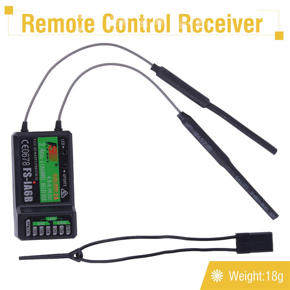 FS-iA6B 2.4G 6CH Receiver w/iBus Double Antenna For i4 i6 i10 Transmitter Hot