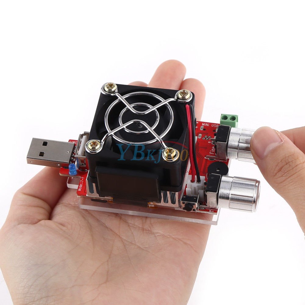35W Adjustable USB Electronic Load Constant Current Voltage Capacity Tester LCD