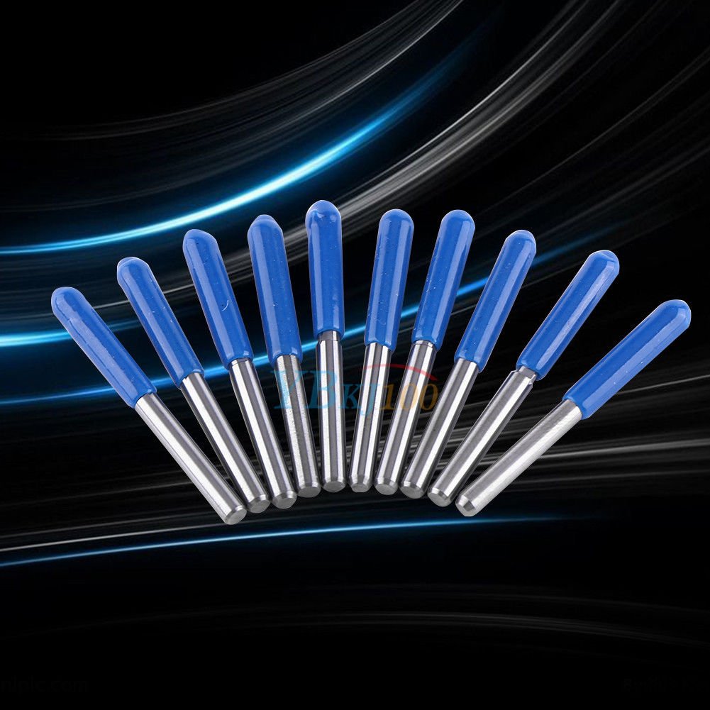 10pc 3.175mm 17mm x 38mm Double Straight Flutes End Mill CNC Milling Cutter Tool