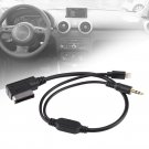 1x Car AMI MDI MMI 3.5mm MP3 AUX Adapter Cable Black For Audi A6L Q5 Q7 A8 S5 A5