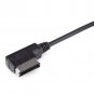 1x Car AMI MDI MMI 3.5mm MP3 AUX Adapter Cable Black For Audi A6L Q5 Q7 A8 S5 A5
