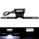 Universal Motorcycle License Plate Mount Holder Bracket LED Tail Light Black