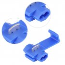 50Pcs Blue Plastic Lock Quick Wire Splice Clips Terminal Connectors 0.72-2.5mm²