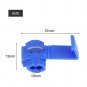 50Pcs Blue Plastic Lock Quick Wire Splice Clips Terminal Connectors 0.72-2.5mm²