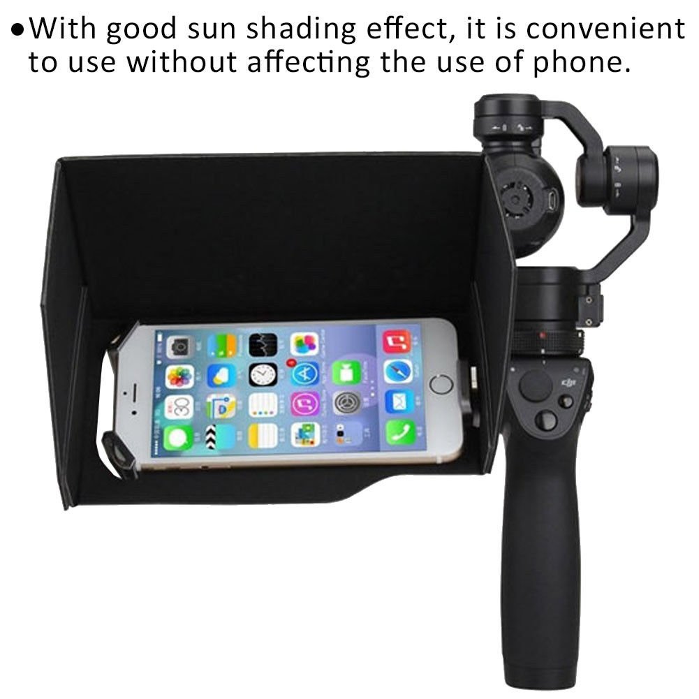 Handheld Gimbal Camera Sun Hood Shade Sunshade 5.5" phone for DJI Osmo