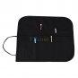 Canvas Bag Holder Wrap Roll Up Pen Brushes Makeup Pencil Case Pouch Bag Black co