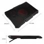 5 Fans USB Cooler Cooling Pad Adjustable Stand Red LED Light Radiator for Laptop