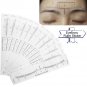 50X Disposable Eyebrow Ruler Sticker Eyebrow Shaping Tool for Makeup Measurement