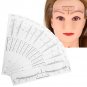 50X Disposable Eyebrow Ruler Sticker Eyebrow Shaping Tool for Makeup Measurement