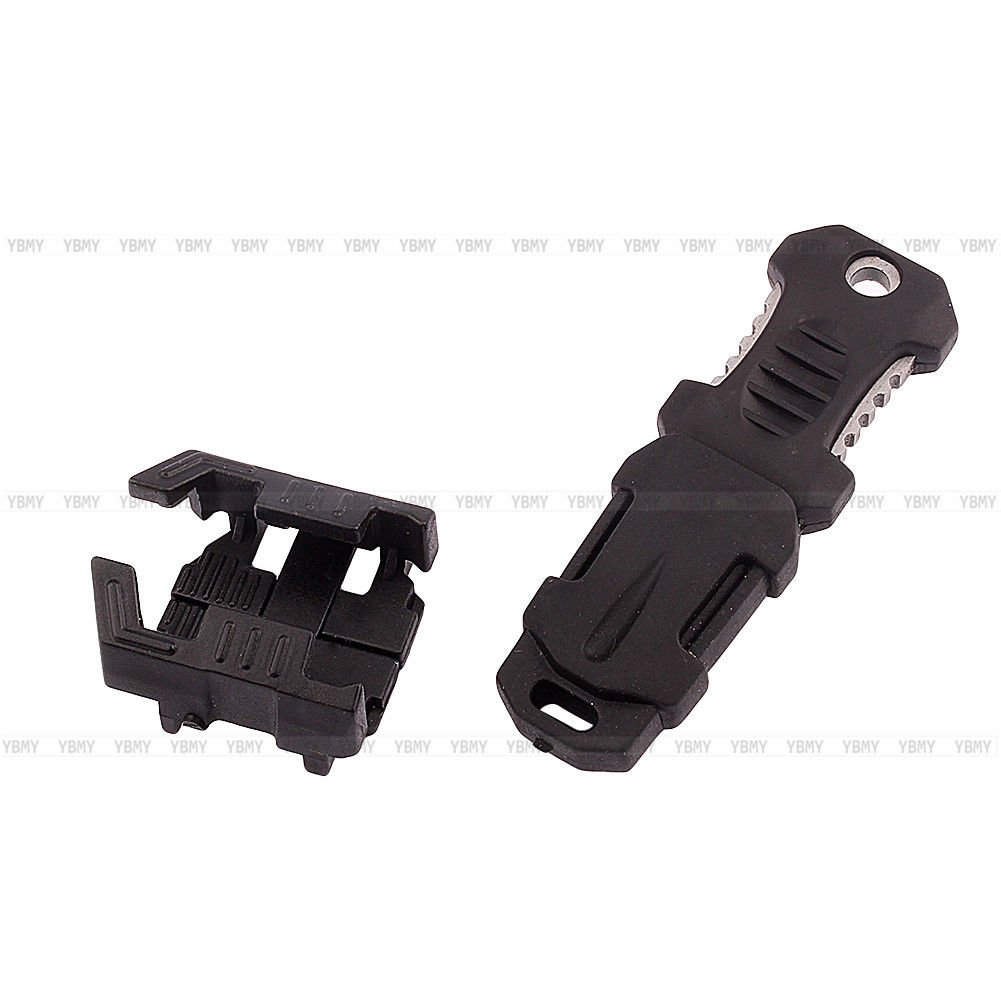Stainless Steel Webbing Buckle Self Defence Survival Tools EDC Black Mini Knife