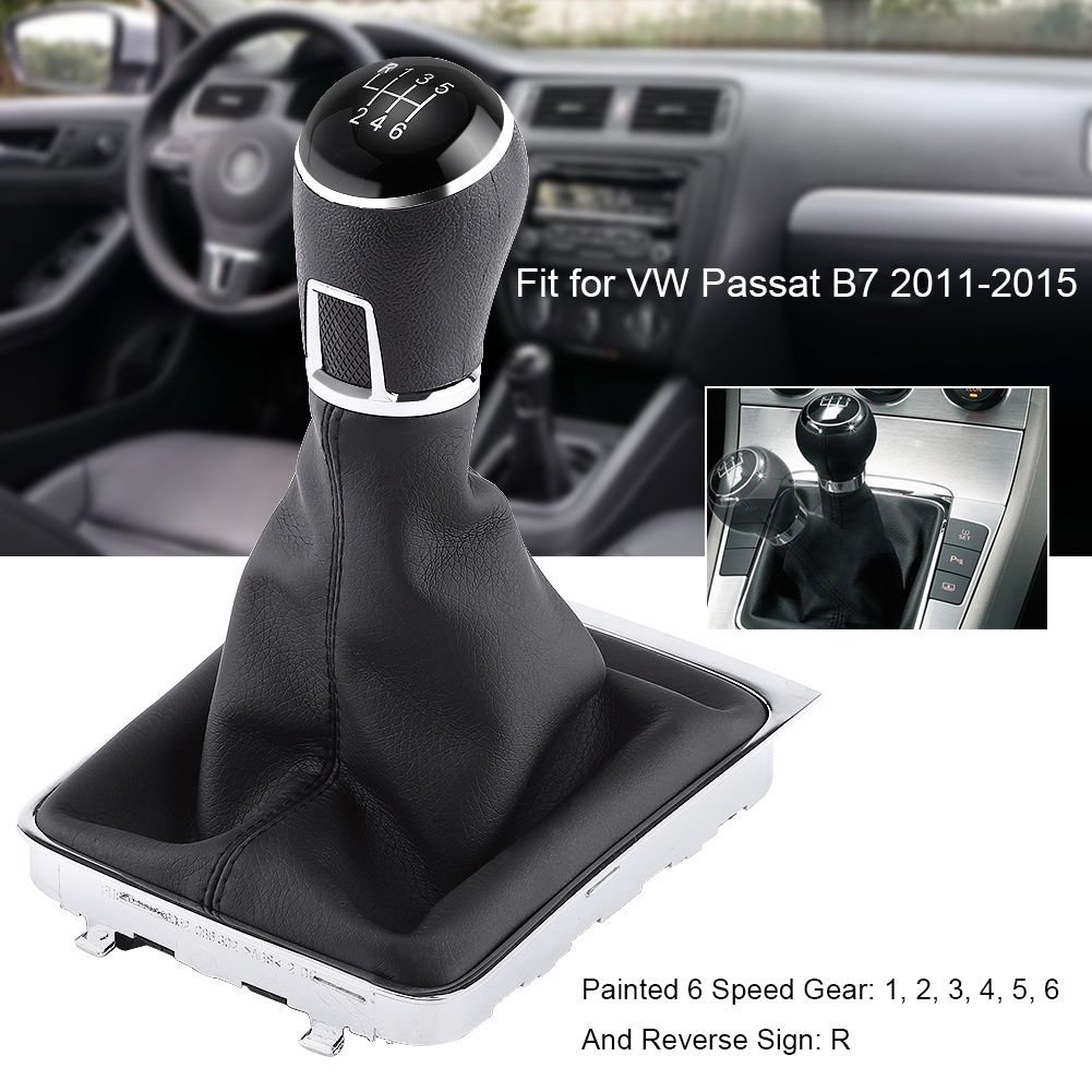 6 Speed Gear Shift Knob Gaiter Boot Cover 3AA711113A For VW Passat B7 2011-2015