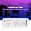 Milight 5 In 1 LED Controller for One Color/CCT/RGB/RGBW/RGB+CCT Strip Light