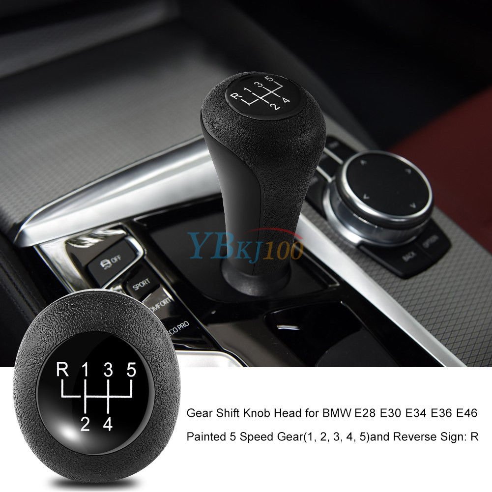 5 Speed Manual Car Gear Shift Knob Stick Head For BMW E28 E30 E34 E36  Black