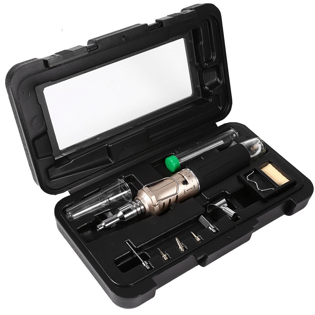10in1 Universal Butane Gas Soldering Iron Set Welding Kit Torch Tool Portable