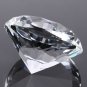 Crystal Clear Paperweight Precise Cut Glass Big Diamond Jewel Craft Decor 60mm