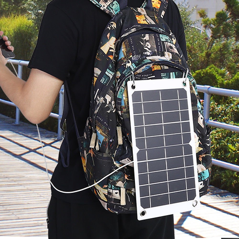 Outdoor Portable Light Solar Panel Cellphone USB Charger for Backpack