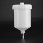 600ml Mini Plastic Cup Air Gravity Paint Pot Thread Connector for Spray Gun Tool