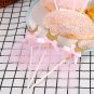 Lovely 10pcs Pink Gold Glitter Dress Cake Toppers Kids Birthday Party Decoration