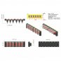 Waterproof 6 Gang Red LED Car Marine Boat Rocker Switch Panel Circuit Breakers