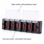 Waterproof 6 Gang Red LED Car Marine Boat Rocker Switch Panel Circuit Breakers