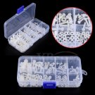 150Pcs M2 M2.5 M3 M4 M5 White Nylon Hex Screw Bolt Nut Spacer Assortment coi