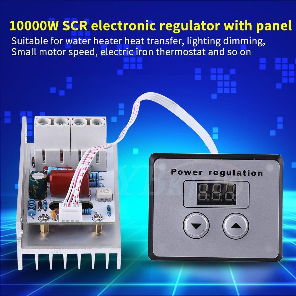 10000W SCR Digital Voltage Regulator Speed Control Dimmer Thermostat AC 220V coi