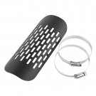 1x Motorcycle Motorbike Exhaust Muffler Pipe Heat Shield Cover Heel Guard Black