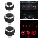 3pcs Aluminum Car Air-Condition Control Panel Switch Knob for VW GOLF 5 MK5 New