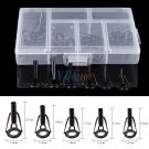 30 Pcs Mixed Sizes Fishing Rod Tips Line Guides Rings Building Repair Kits Box