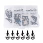 30 Pcs Mixed Sizes Fishing Rod Tips Line Guides Rings Building Repair Kits Box