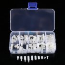 200pc M2.5 Nylon White Male Female Standoff Spacers Bolts Nuts Assorted Fastener