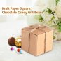 50X Brown Kraft Paper Square Wedding Favor Candy Chocolate Gift Party Supply Box