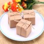 50X Brown Kraft Paper Square Wedding Favor Candy Chocolate Gift Party Supply Box